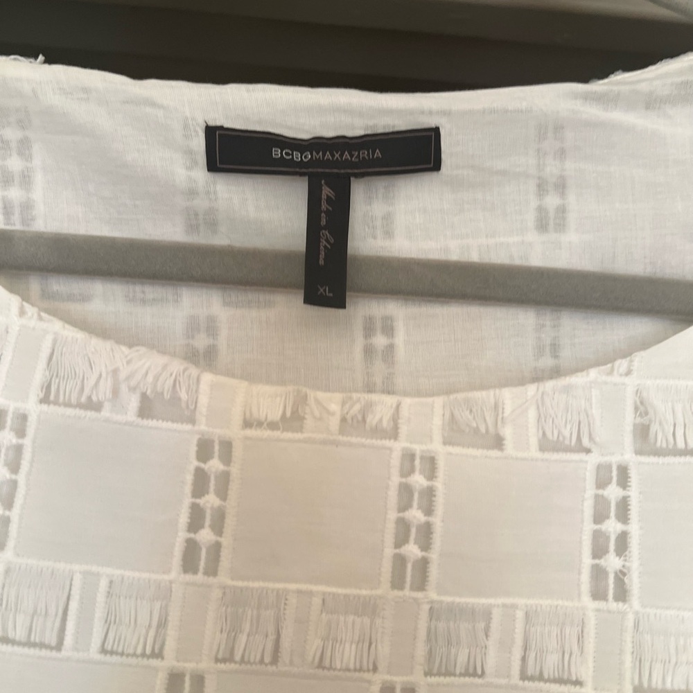 BCBGMaxAzria Ivory Textured Top